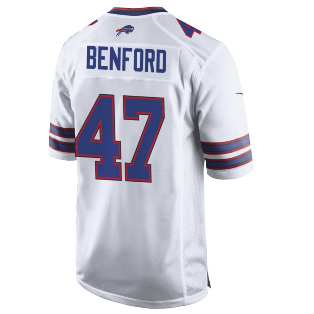 CAdoa B.Bills #47 Christian Benford Player White Home Game Stitched Jerseys
