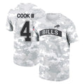 CAdoa B.Bills #4 James Cook III Player Arctic Camo Salute to Service T-Shirt Hoodies Stitched Jerseys