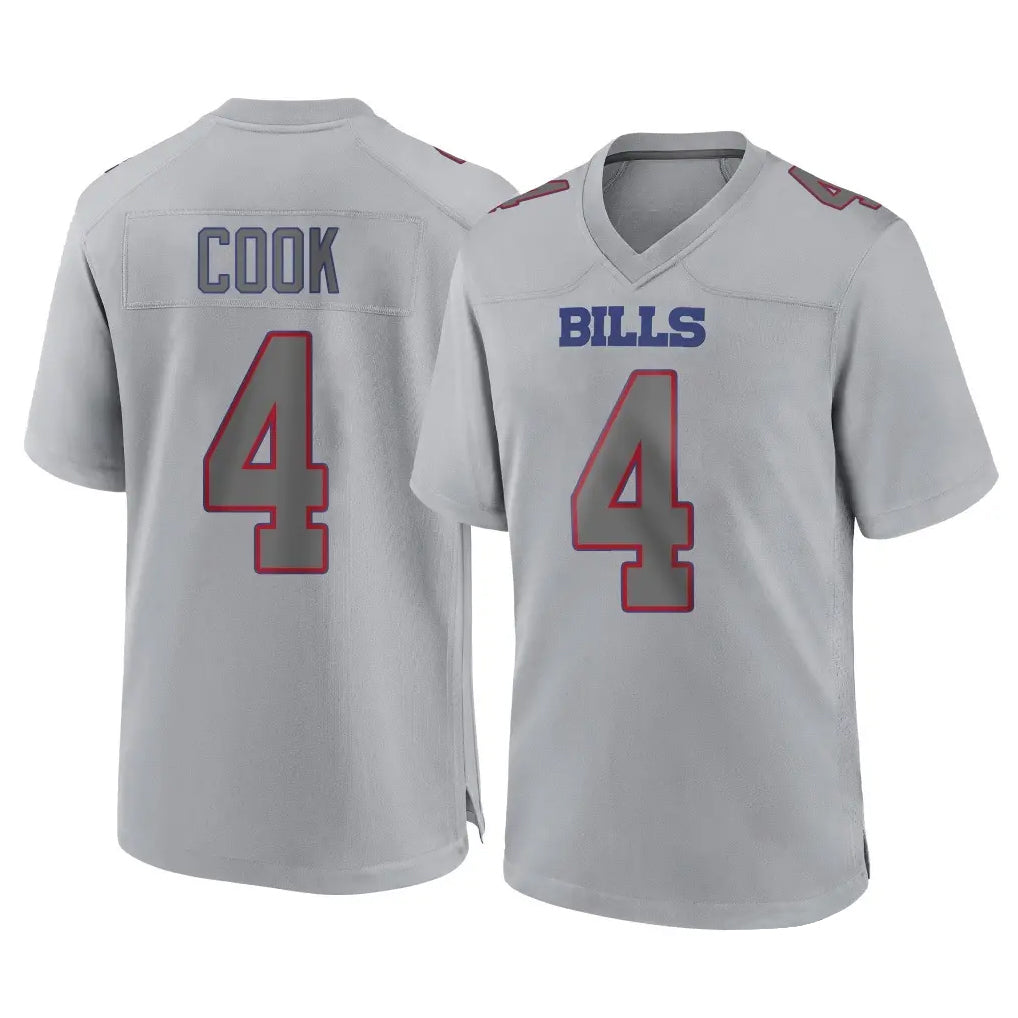 CAdoa B.Bills #4 James Cook III Player Gray Fashion Home Game Stitched Jerseys