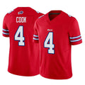 CAdoa B.Bills #4 James Cook III Player Red Vapor F.U.S.E. Jersey Limited Home Game Stitched Jerseys