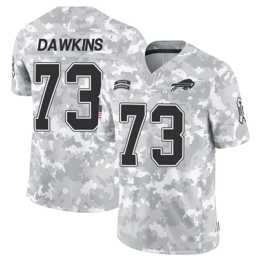 CAdoa B.Bills #73 Dion Dawkins Player Arctic Camo Salute to Service Limited  Stitched Jerseys