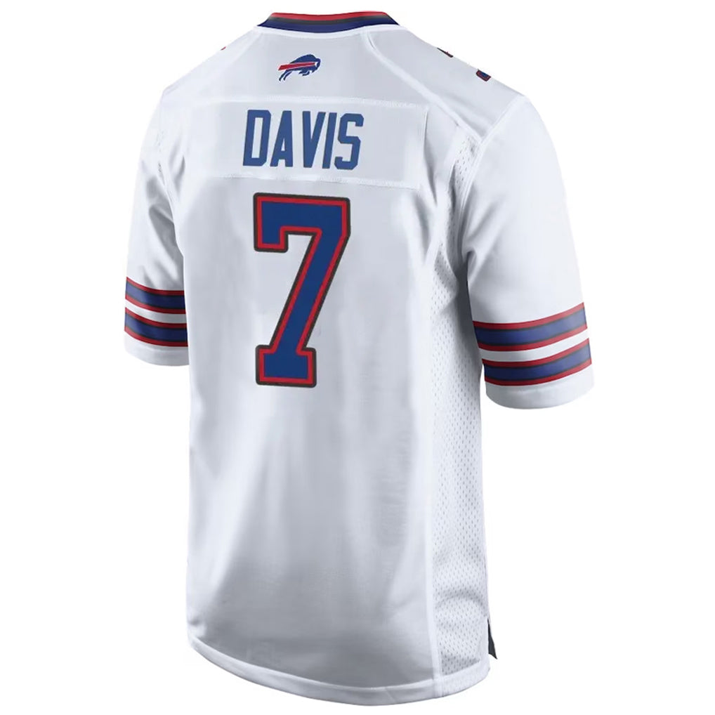 CAdoa B.Bills #7 Ray Davis Player White Home Game Stitched Jerseys