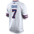 CAdoa B.Bills #7 Ray Davis Player White Home Game Stitched Jerseys
