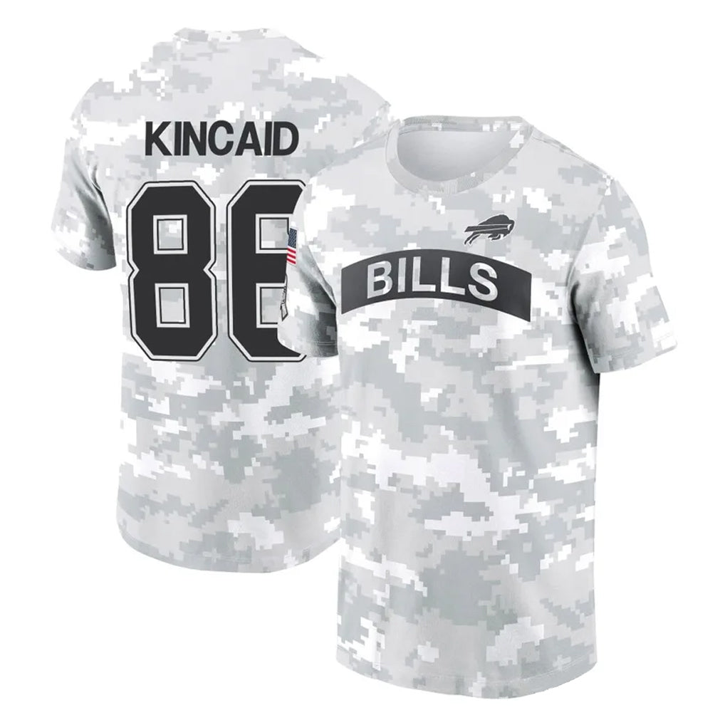 CAdoa B.Bills #86 Dalton Kincaid Player Arctic Camo Salute to Service T-Shirt Hoodies Stitched Jerseys