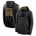 CAdoa B.Bills #86 Dalton Kincaid Player Black Salute to Service Hoodies Hame Stitched Jerseys