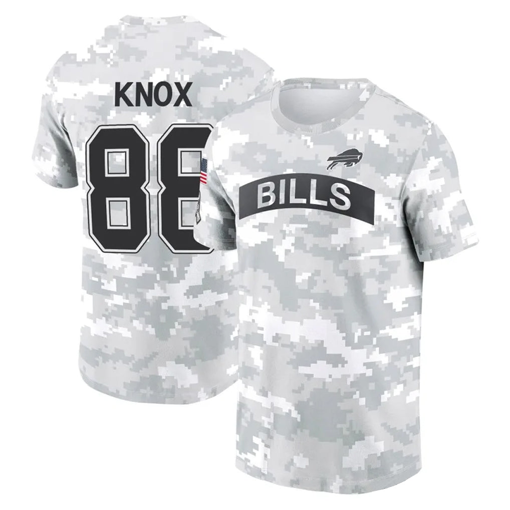 CAdoa B.Bills #88 Dawson Knox Player Arctic Camo Salute to Service T-Shirt Hoodies Stitched Jerseys