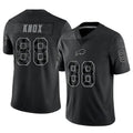 CAdoa B.Bills #88 Dawson Knox Player Black RFLCTV Limited Game Stitched Jerseys