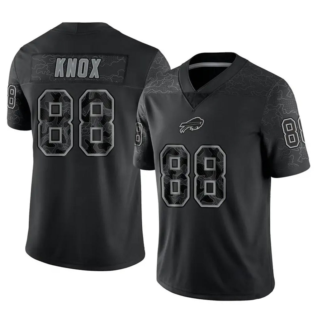 CAdoa B.Bills #88 Dawson Knox Player Black RFLCTV Limited Game Stitched Jerseys