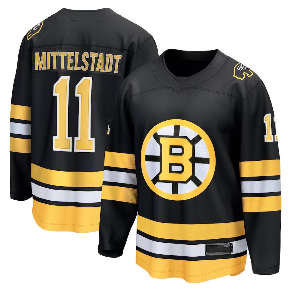CAdoa B.Bruins #11 Casey Mittelstadt Black Home Breakaway Player Stitched Jerseys