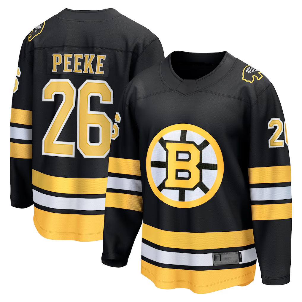 CAdoa B.Bruins #26 Andrew Peeke Black Home Breakaway Player Stitched Jerseys