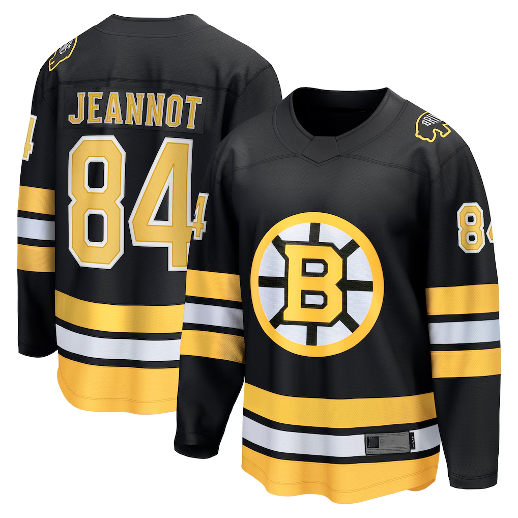 CAdoa B.Bruins #84 Tanner Jeannot Black Home Breakaway Player Stitched Jerseys