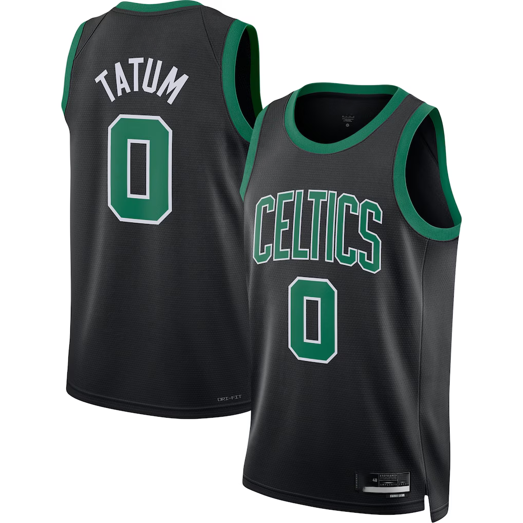 CAdoa B.Celtics #0 Jayson Tatum  Black Swingman Jerseys - Statement Edition