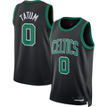 CAdoa B.Celtics #0 Jayson Tatum  Black Swingman Jerseys - Statement Edition