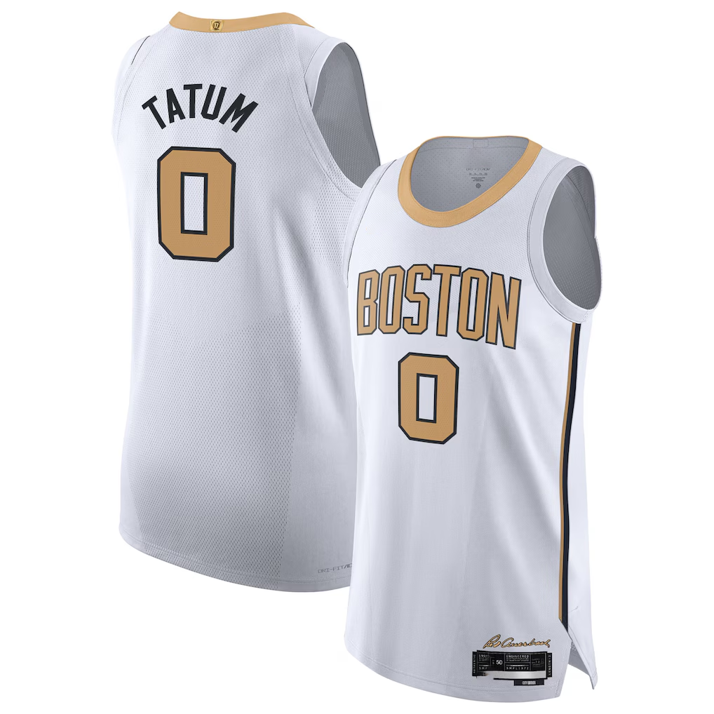CAdoa B.Celtics #0 Jayson Tatum White 202526 Authentic Jerseys - City Edition
