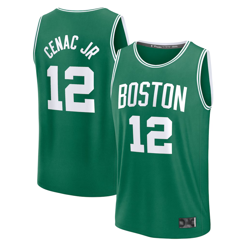 CAdoa B.Celtics #12 Chris Cenac Jr. Green 2026 Draft First Round Pick Fast Break Jerseys - Icon Edition