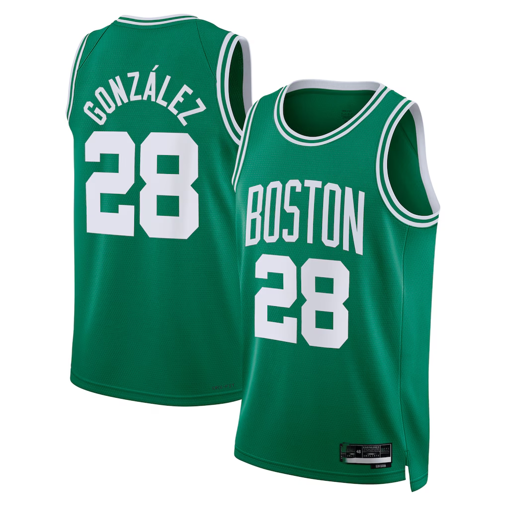 CAdoa B.Celtics #28 Hugo Gonz¨¢lez Kelly Green Swingman Jerseys - Icon Edition