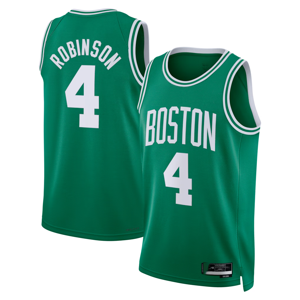 CAdoa B.Celtics #4 Mitchell Robinson Kelly Green Swingman Jerseys - Icon Edition
