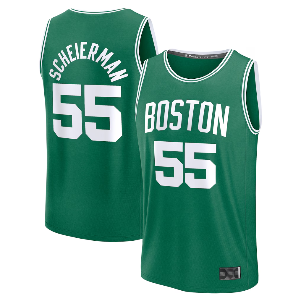 CAdoa B.Celtics #55 Baylor Scheierman Kelly Green 2024 Draft Fast Break Player Jerseys - Icon Edition