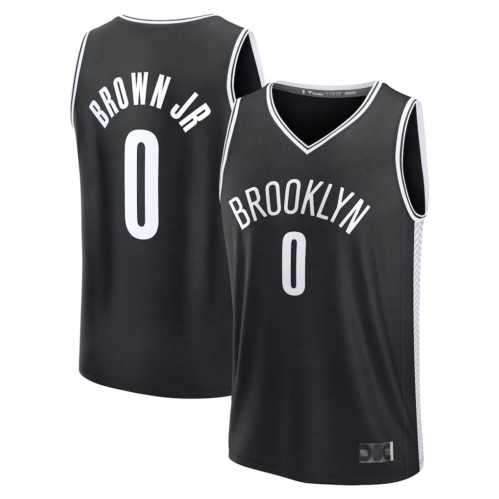 CAdoa B.Nets #0 Mikel Brown Jr.  Black 2026 Draft First Round Pick Fast Break Jerseys - Icon Edition