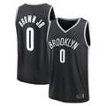 CAdoa B.Nets #0 Mikel Brown Jr.  Black 2026 Draft First Round Pick Fast Break Jerseys - Icon Edition