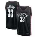 CAdoa B.Nets #33 Nic Claxton Black 202526 City Edition Fast Break Jerseys