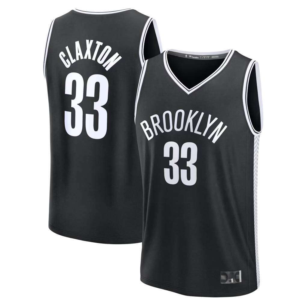 CAdoa B.Nets #33 Nic Claxton  Black Fast Break Replica Jerseys - Icon Edition