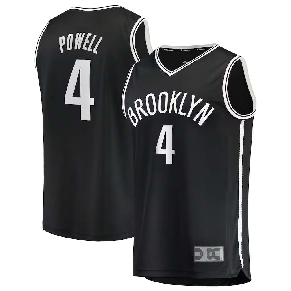 CAdoa B.Nets #4 Drake Powell Black Fast Break Replica Jerseys - Icon Edition