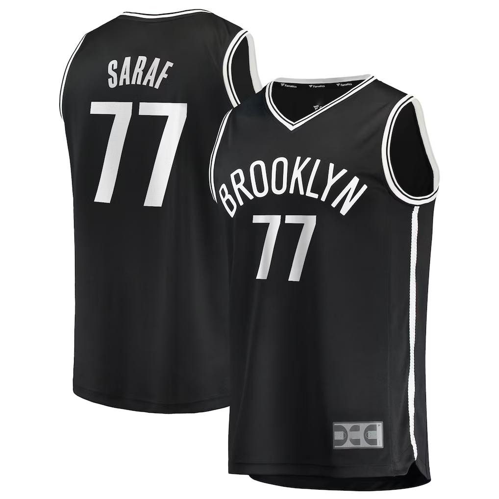 CAdoa B.Nets #77 Ben Saraf  Black Fast Break Replica Jerseys - Icon Edition