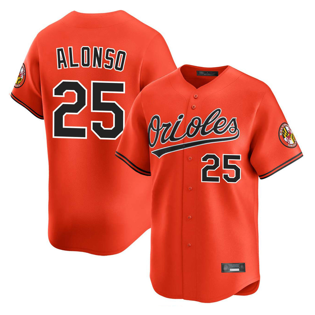 CAdoa B.Orioles #25 Pete Alonso Player Orange Limited Home Game Stitched Jerseys