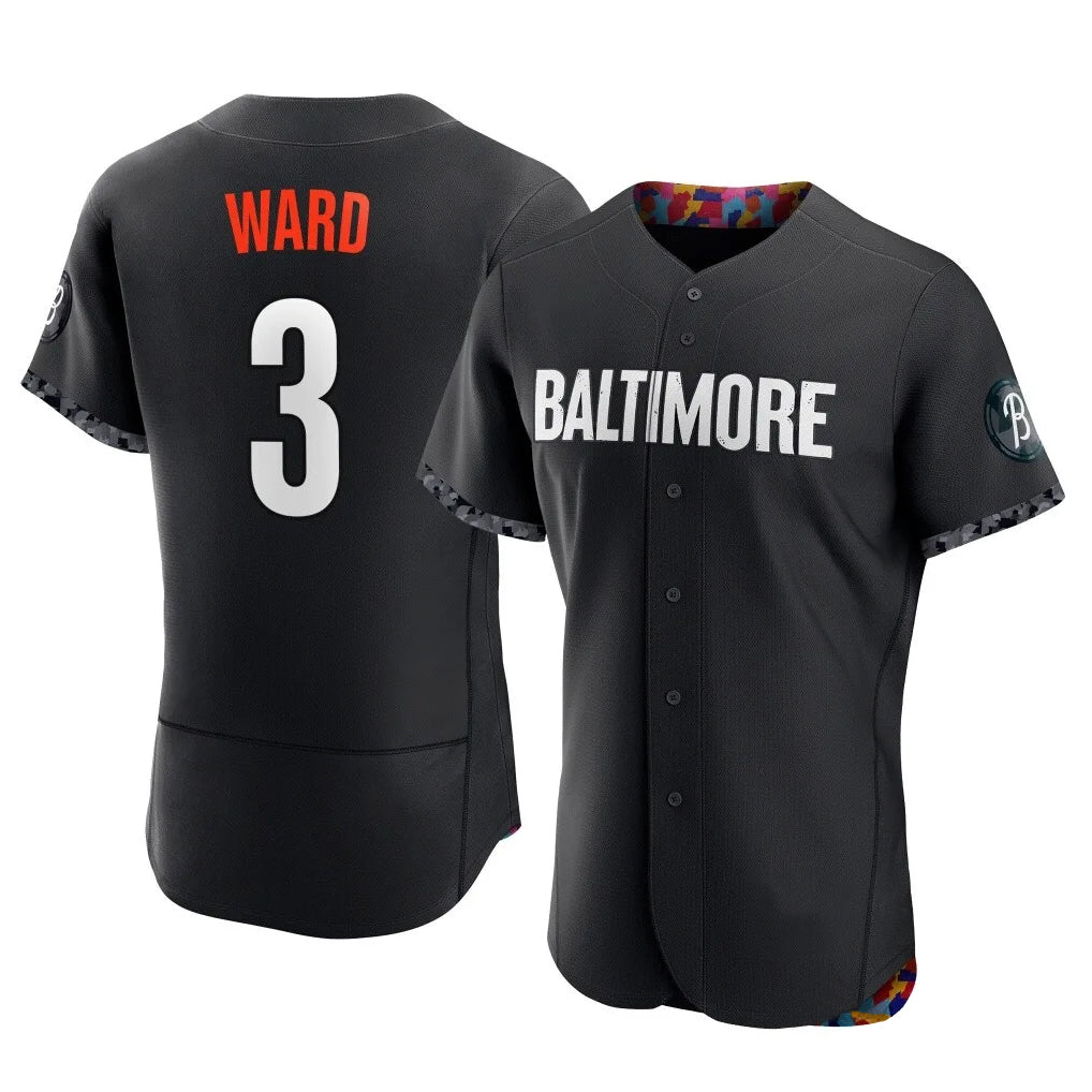 CAdoa B.Orioles #3 Taylor Ward Player Black City Connect Limited Elite Home Game Stitched Jerseys