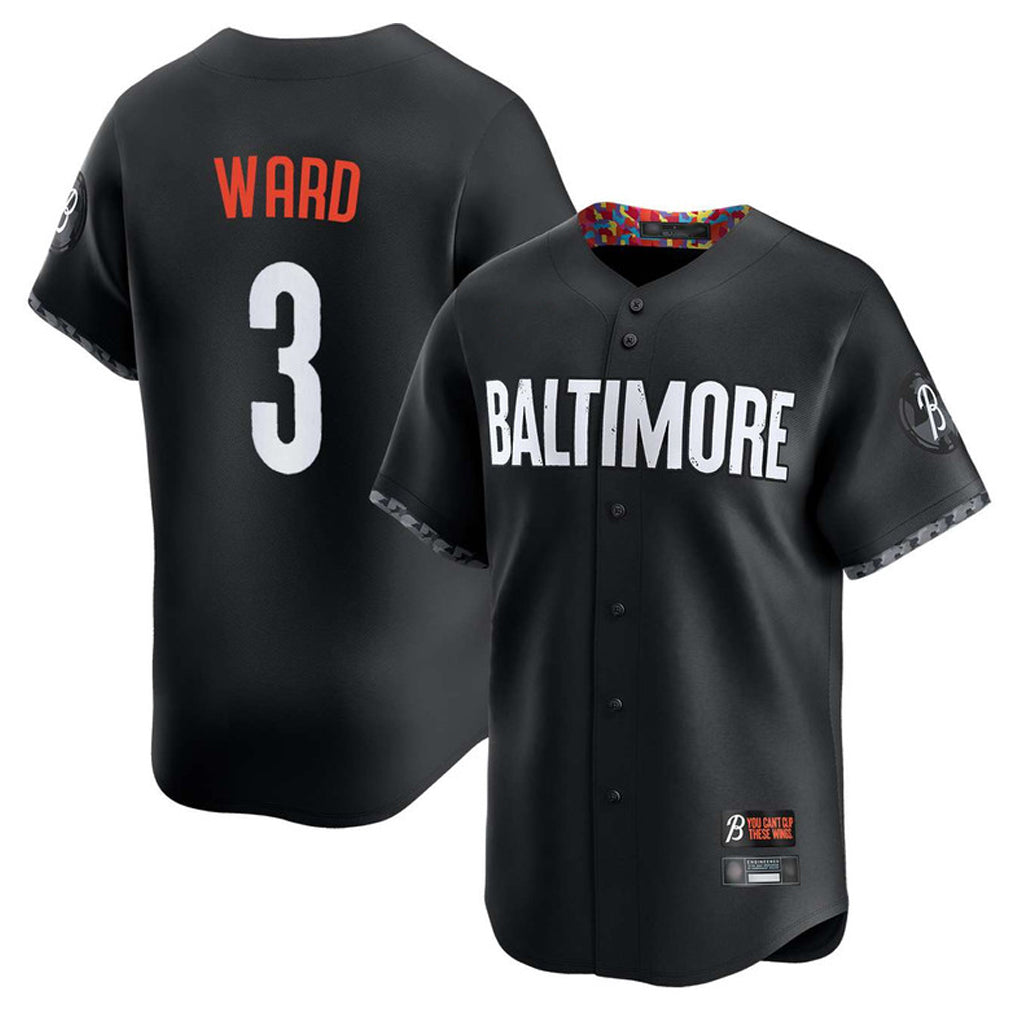 CAdoa B.Orioles #3 Taylor Ward Player Black City Connect Limited Home Game Stitched Jerseys
