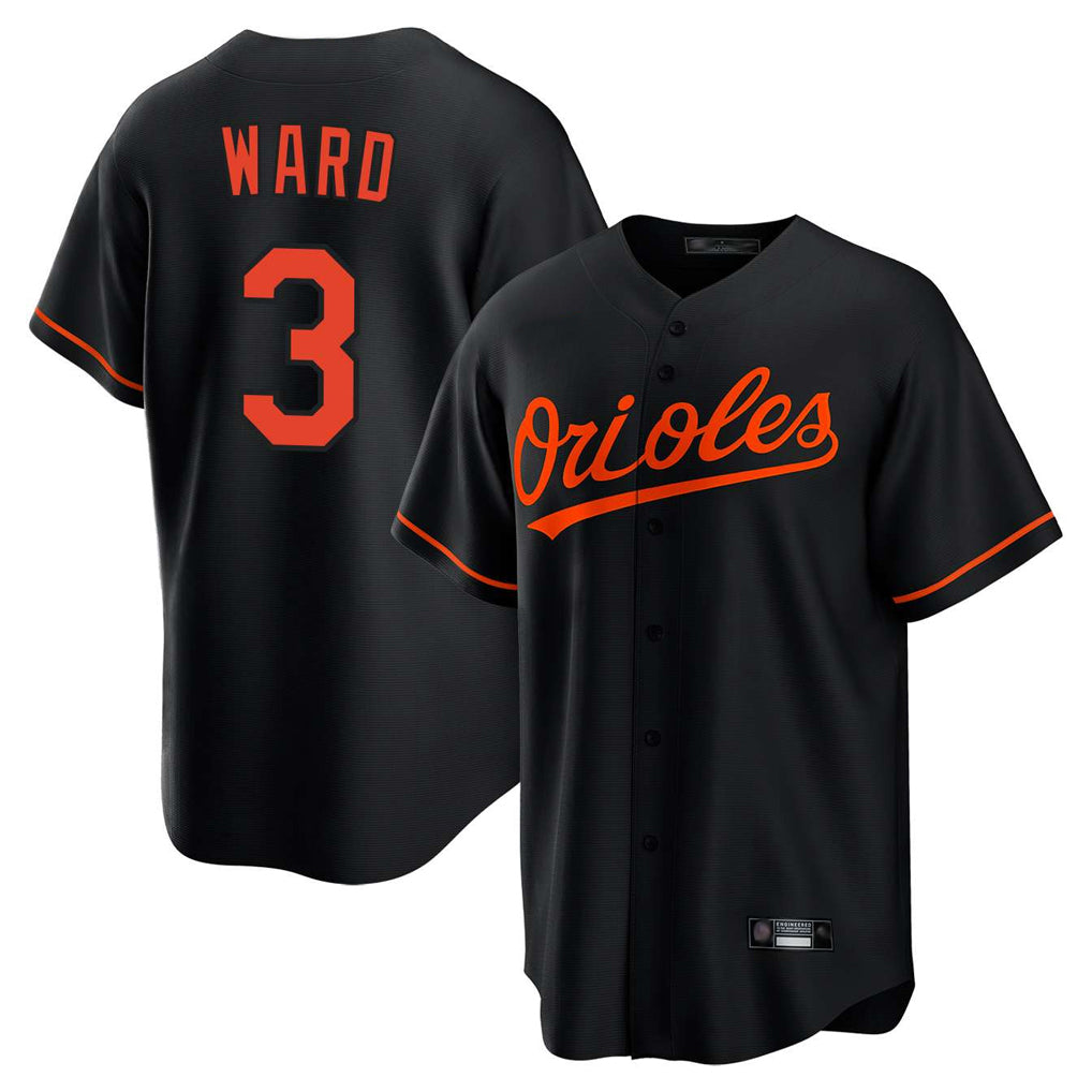 CAdoa B.Orioles #3 Taylor Ward Player Black Home Game Stitched Jerseys
