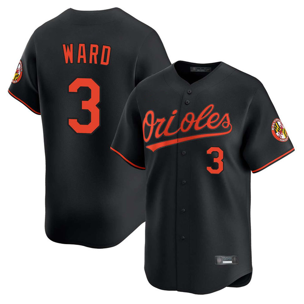 CAdoa B.Orioles #3 Taylor Ward Player Black Limited Home Game Stitched Jerseys
