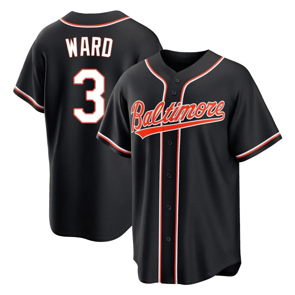 CAdoa B.Orioles #3 Taylor Ward Player Black Out Home Game Stitched Jerseys