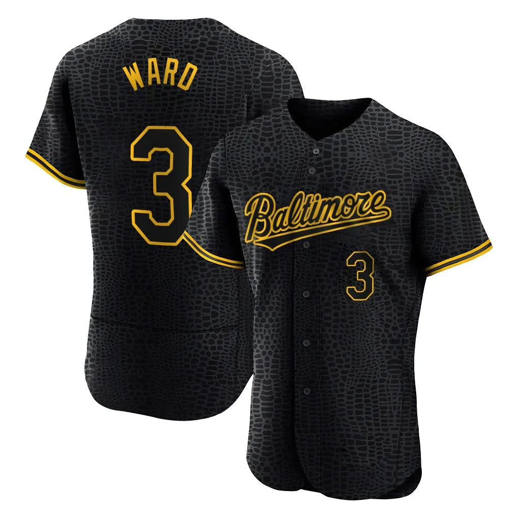 CAdoa B.Orioles #3 Taylor Ward Player Black Snake Skin City Limited Elite Home Stitched Jerseys