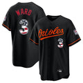 CAdoa B.Orioles #3 Taylor Ward Player Black USA 250 Fourth of July Home Game Stitched Jerseys