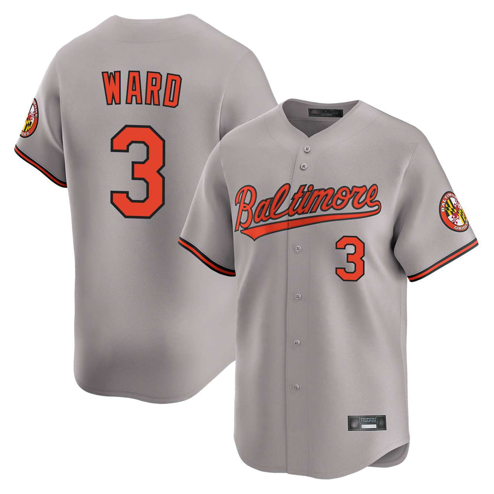 CAdoa B.Orioles #3 Taylor Ward Player Gray Limited Home Game Stitched Jerseys