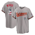 CAdoa B.Orioles #3 Taylor Ward Player Gray USA 250 Fourth of July Home Game Stitched Jerseys