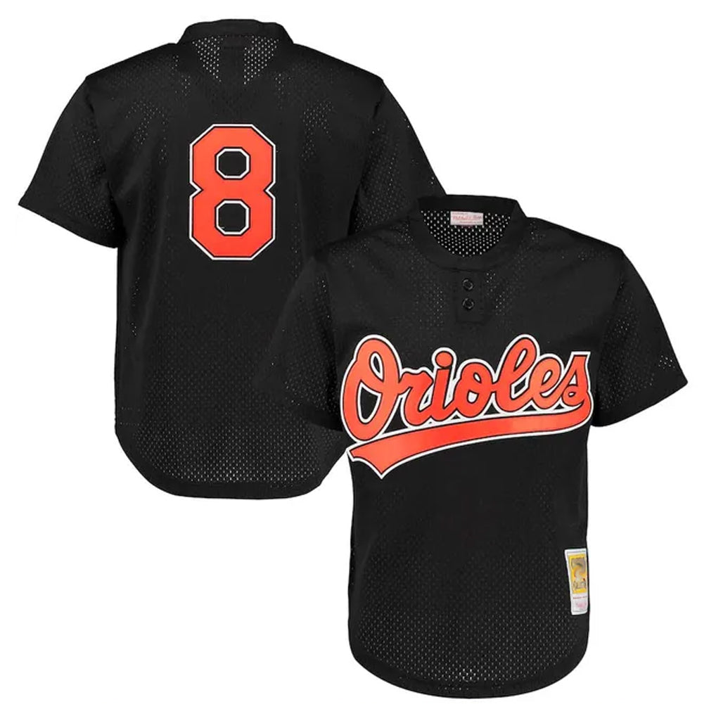 CAdoa B.Orioles #8 Cal Ripken Player Black Mitchell & Ness 1997 Cooperstown Mesh Game Stitched Jerseys