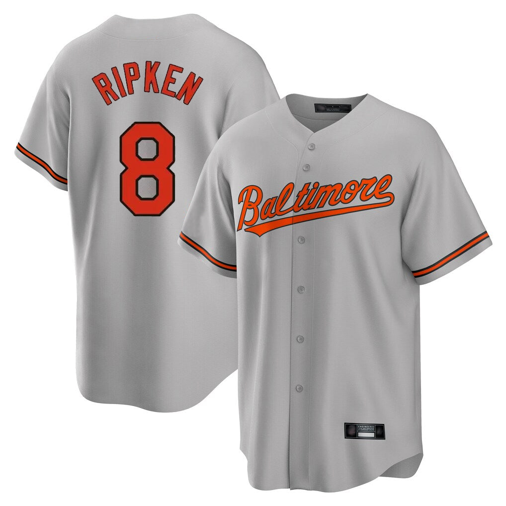 CAdoa B.Orioles #8 Cal Ripken Player Gray Home Game Stitched Jerseys