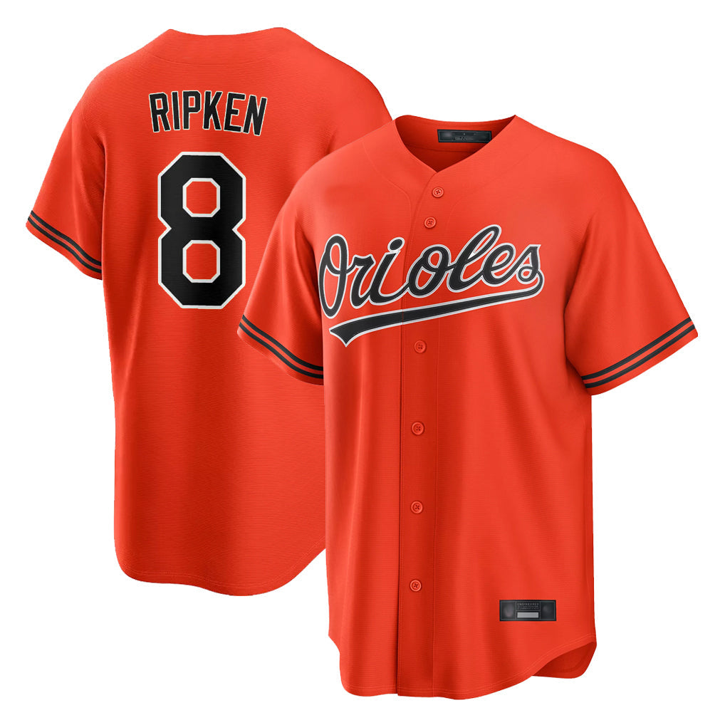 CAdoa B.Orioles #8 Cal Ripken Player Orange Home Game Stitched Jerseys