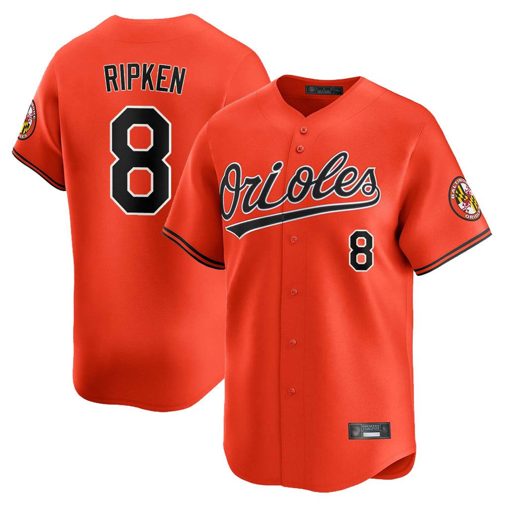 CAdoa B.Orioles #8 Cal Ripken Player Orange Limited Home Game Stitched Jerseys