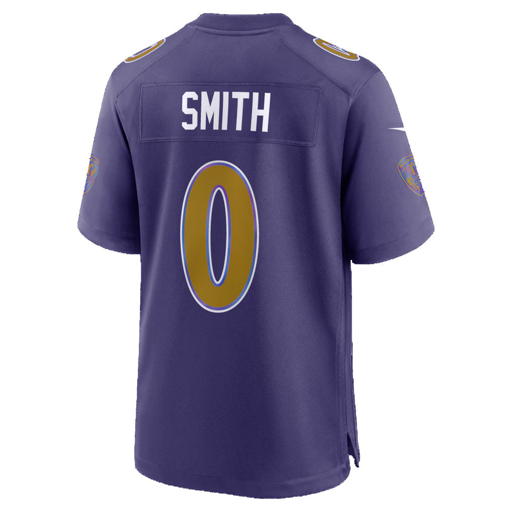 CAdoa B.Ravens #0 Roquan Smith Purple Alternate Game Stitched Jerseys