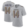CAdoa B.Ravens #14 Kyle Hamilton Player Gray Replica Limited Stitched Jerseys