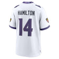 CAdoa B.Ravens #14 Kyle Hamilton Player White Home Game Stitched Jerseys
