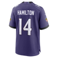 CAdoa B.Ravens #14 Kyle Hamilton Purple Team Game Stitched Jerseys