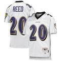 CAdoa B.Ravens #20 Ed Reed Player White Mitchell & Ness Platinum Legacy Limtied Football Jerseys