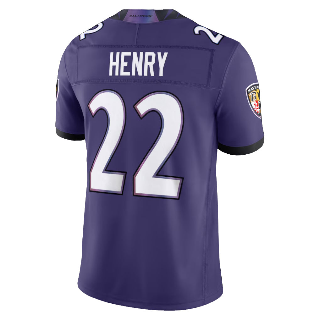 CAdoa B.Ravens #22 Derrick Henry Player Purple Limited Elite Home Game Stitched Jerseys