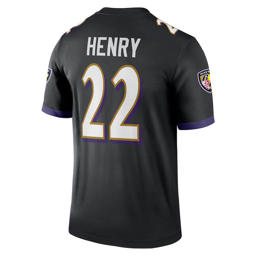 CAdoa B.Ravens #22 Derrick Henry Player Black Legend Performance Stitched Jerseys