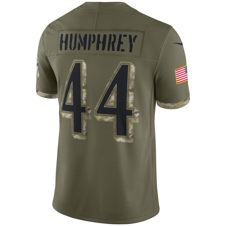 CAdoa B.Ravens #44 Marlon Humphrey Player Olive Salute To Service Limited Stitched Jerseys